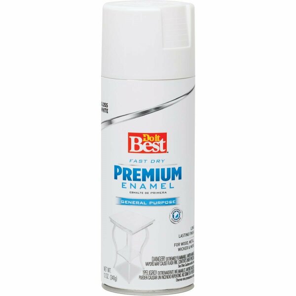 All-Source Premium Enamel 12 Oz. Gloss Spray Paint, White 203462D